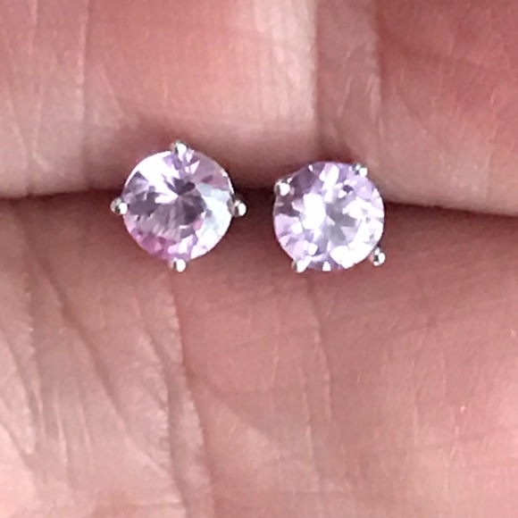 Chuck Clemency 14k Pink Sapphire Stud Earrings - Picture 6 of 14